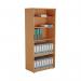 First 4 Shelf Wooden Bookcase 800x450x1800mm Beech KF803713 KF803713