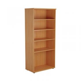 VOW First 4 Shelf Wooden Bookcase 800x450x1800mm Beech KF803713 KF803713