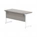 Astin Rectangular Single Upright Cantilever Desk 1400x600x730 Alaskan Grey Oak/Arctic White KF803717 KF803717