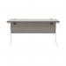 Astin Rectangular Single Upright Cantilever Desk 1400x600x730 Alaskan Grey Oak/Arctic White KF803717 KF803717