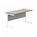 Astin Rectangular Single Upright Cantilever Desk 1400x600x730 Alaskan Grey OakArctic White KF803717 KF803717