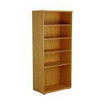 First 4 Shelf Wooden Bookcase 800x450x1800mm Nova Oak KF803720 KF803720