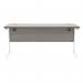 Astin Rectangular Single Upright Cantilever Desk 1600x600x730 Alaskan Grey Oak/Arctic White KF803727 KF803727