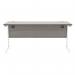 Astin Rectangular Single Upright Cantilever Desk 1600x600x730 Alaskan Grey OakArctic White KF803727 KF803727