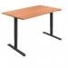 First Economy Single Motor SitStand Desk 1200x800x705-1220mm BeechBlack KF803734 KF803734