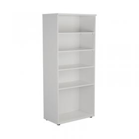 VOW First 4 Shelf Wooden Bookcase 800x450x1800mm White KF803737 KF803737