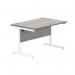 Astin Rectangular Single Upright Cantilever Desk 1200x800x730 Alaskan Grey OakArctic White KF803738 KF803738