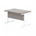 Astin Rectangular Single Upright Cantilever Desk 1200x800x730 Alaskan Grey OakArctic White KF803738 KF803738