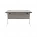 Astin Rectangular Single Upright Cantilever Desk 1200x800x730 Alaskan Grey OakArctic White KF803738 KF803738