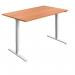 First Economy Single Motor SitStand Desk 1200x800x705-1220mm BeechWhite KF803741 KF803741