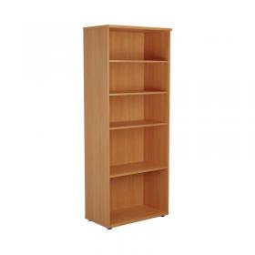 VOW First 4 Shelf Wooden Bookcase 800x450x2000mm Beech KF803744 KF803744