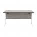 Astin Rectangular Single Upright Cantilever Desk 1400x800x730 Alaskan Grey OakArctic White KF803747 KF803747