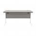 Astin Rectangular Single Upright Cantilever Desk 1400x800x730 Alaskan Grey OakArctic White KF803747 KF803747