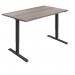 First Economy Single Motor SitStand Desk 1200x800x705-1220mm Grey OakBlack KF803758 KF803758