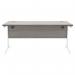 Astin Rectangular Single Upright Cantilever Desk 1600x800x730 Alaskan Grey Oak/Arctic White KF803767 KF803767