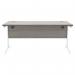 Astin Rectangular Single Upright Cantilever Desk 1600x800x730 Alaskan Grey OakArctic White KF803767 KF803767