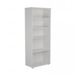 First 4 Shelf Wooden Bookcase 800x450x2000mm White KF803768 KF803768