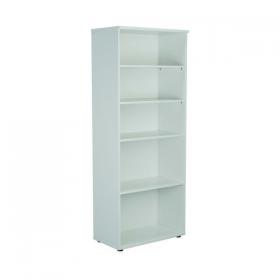 First 4 Shelf Wooden Bookcase 800x450x2000mm White KF803768 KF803768
