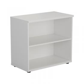 VOW First 1 Shelf Wooden Bookcase 800x450x730mm White KF803799 KF803799