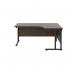 Jemini Radial Right Hand Double Upright Cantilever Desk 1800x1200x730mm Dark Walnut/Black KF803805 KF803805