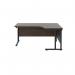 Jemini Radial Right Hand Double Upright Cantilever Desk 1800x1200x730mm Dark WalnutBlack KF803805 KF803805