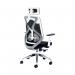 Arista Stealth High Back Chair with Headrest Adjustable Arms Black/White KF80382 KF80382