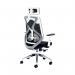 Arista Hanley High Back Chair with Headrest Adjustable Arms BlackWhite KF80382 KF80382