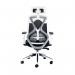 Arista Stealth High Back Chair with Headrest Adjustable Arms BlackWhite KF80382 KF80382