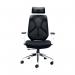 Arista Stealth High Back Chair with Headrest Adjustable Arms BlackWhite KF80382 KF80382