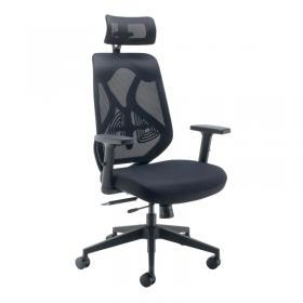 VOW Jemini Stealth Operator Chair with Height Adjustable Arms Black KF80386 KF80386