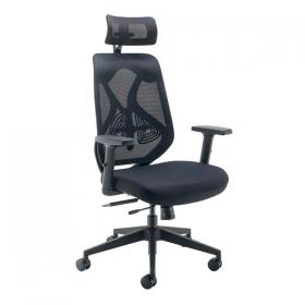 Jemini Stealth Operator Chair with Height Adjustable Arms Black KF80386 KF80386