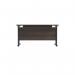 Jemini Rectangular Double Upright Cantilever Desk 1400x600x730mm Dark Walnut/Black KF803867 KF803867