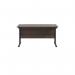 Jemini Rectangular Double Upright Cantilever Desk 1400x600x730mm Dark WalnutBlack KF803867 KF803867