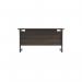 Jemini Rectangular Single Upright Cantilever Desk 1200x600x730mm Dark Walnut/Black KF803874 KF803874