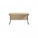 Jemini Rectangular Single Upright Cantilever Desk 1200x600x730mm MapleBlack KF803898 KF803898