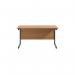 Jemini Rectangular Single Upright Cantilever Desk 1200x600x730mm Nova OakBlack KF803904 KF803904