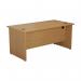 Jemini Rectangular Panel End Desk 1400x800x730mm Nova Oak KF804420 KF804420