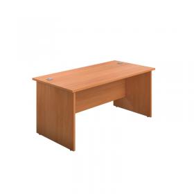 VOW Jemini Rectangular Panel End Desk 1600x800x730mm Beech KF804468 KF804468