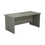 Jemini Rectangular Panel End Desk 1600x800x730mm Grey Oak KF804475 KF804475