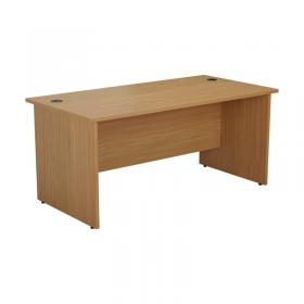 VOW Jemini Rectangular Panel End Desk 1600x800x730mm Nova Oak KF804482 KF804482
