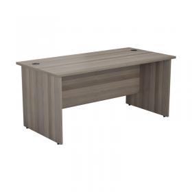 VOW Jemini Rectangular Panel End Desk 1800x800x730mm Grey Oak KF804536 KF804536