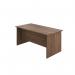 Jemini Rectangular Panel End Desk 1800x800x730mm Dark Walnut KF804574 KF804574