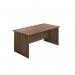 Jemini Rectangular Panel End Desk 1800x800x730mm Dark Walnut KF804574 KF804574