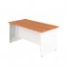 Jemini Rectangular Panel End Desk 1200x800x730mm Beech KF804642 KF804642