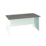 Jemini Rectangular Panel End Desk 1200x800x730mm Grey Oak KF804659 KF804659
