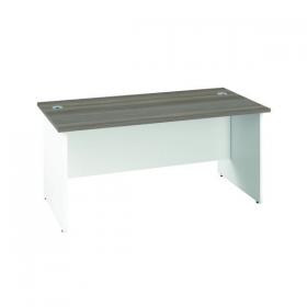 Jemini Rectangular Panel End Desk 1200x800x730mm Grey Oak KF804659 KF804659