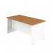 Jemini Rectangular Panel End Desk 1200x800x730mm Nova Oak KF804666 KF804666