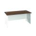 Jemini Rectangular Panel Desk 1200x800x730mm Dark Walnut/White KF804697