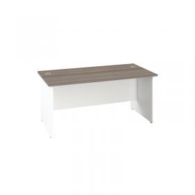 VOW Jemini Rectangular Panel End Desk 1400x800x730mm Grey Oak KF804710 KF804710