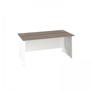 VOW Jemini Rectangular Panel End Desk 1400x800x730mm Grey Oak KF804710